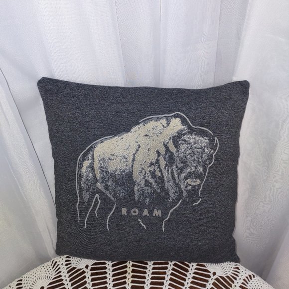 Rag Frog Revival Throw pillow cover Up-cycled from a T-shirt size 12"x12" - Picture 2 of 4